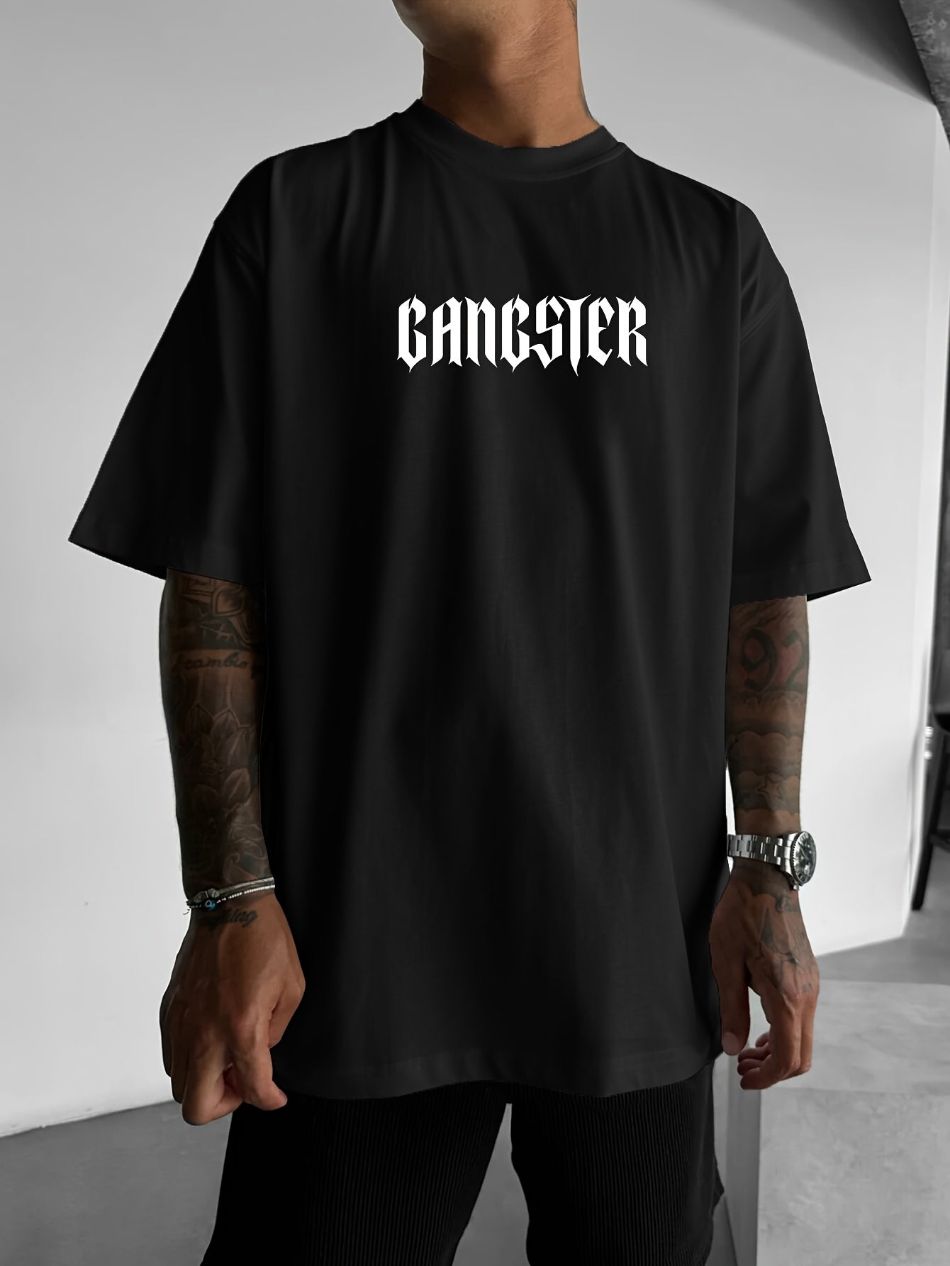 Streetwear Geometric Gangster T-Shirt